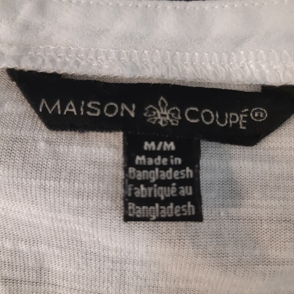 Maison Coupe White Luxury Cap Sleeve Tee - Picture 5 of 6